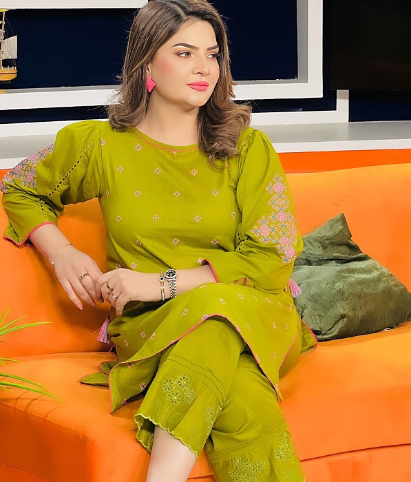 Pakistani journalist, host, and female newsreader Bushra Haq